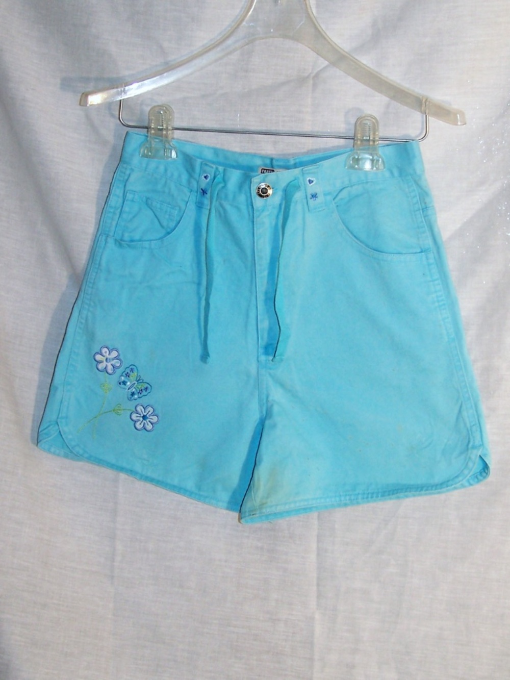 VTG Faded Glory Aqua Blue Canvas Shorts